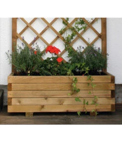 Holz-Blumenkasten Mit Spalier Wachau, B90/H140/T40 Cm -Biohort Verkaufsgeschäft 1548924 WE MO 001 HolzBlumenkastenWachau