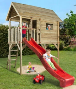 Tabaluga Kinderstelzenhaus 815 Inkl. Rutsche, Ca. B235/H332/T125 Cm
