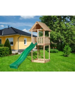 Weka Drachenturm Inkl. Rutsche & Sandkasten, Ca. B150/H331/T400 Cm