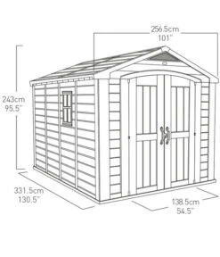 Keter Kunststoffgerätehaus Factor 8x11, Ca. B256,5/H243/T331,5 Cm -Biohort Verkaufsgeschäft 3037967 WE BG 001 KeterGeraetehaus