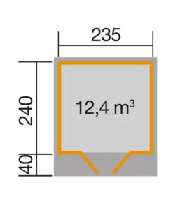 Weka Gartenhaus 179, Ca. B280/H224/T314 Cm -Biohort Verkaufsgeschäft 3395811 WE DE 001 WekaGartenhaus179Grau