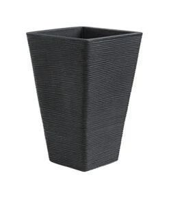 Dehner Kunststoff-Pflanzvase Capri, Anthrazit, Ca. B35/H55/T35 Cm