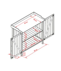 Habau Gartentisch Lino Mit Unterschrank, Ca. B98/H95/T48 Cm -Biohort Verkaufsgeschäft 4031266 WE IG 001 HabauGartentischLino