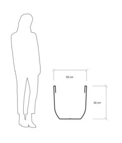 Farmet Kunststoff-Topf-Set Orione Alto, Rund, Anthrazit, 2-teilig -Biohort Verkaufsgeschäft 4109195 WE DE 004 ORIONEALTOHoherRunderPflanzkuebelDurchmesser50cm50cmhochDUNKELANTHRAZIT