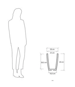 Farmet Kunststoff-Topf-Set Hydrus, Quadratisch, Grau, 2-teilig -Biohort Verkaufsgeschäft 4110102 WE DE 004 HYDRUSQuadratischerPflanzkuebel29x29x40cmhochSTEINBEIGE