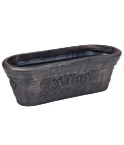 Roto Kunststoff-Pflanzkasten Planika, Oval, Bronze, Ca. B75/H25,5/T28 Cm