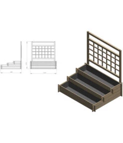 Dobar Hochbeet Peru Mit Rankspalier, Ca. B110/H115/T88 Cm -Biohort Verkaufsgeschäft 4155016 WE DE 003 DobarPflanzkastenHochbeetPerumitRankspalier