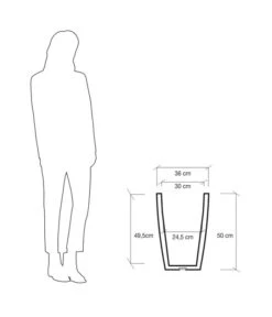 Farmet Kunststoff-Topf-Set Hydrus, Quadratisch, Grau, 2-teilig -Biohort Verkaufsgeschäft 4182309 WE DE 004 HYDRUSQuadratischerPflanzkuebel36x36x50cmhochSTEINBEIGE