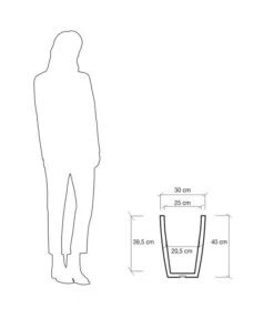 Farmet Kunststoff-Topf-Set Hydra, Konisch, Anthrazit, 2-teilig -Biohort Verkaufsgeschäft 4183182 WE DE 004 HYDRARunderPflanzkuebelDurchmesser30cm40cmhochDUNKELANTHRAZIT