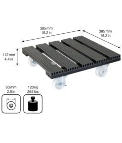 Wagner WPC-Pflanzenroller, 38 X 38 Cm, Anthrazit -Biohort Verkaufsgeschäft 4272480 WE BG 003 MULTIROLLERWPC
