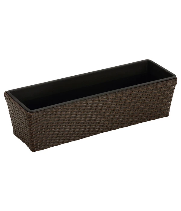 Dehner Polyrattan-Kasten Alicante, Rechteckig, Braun 3 Dehner Polyrattan-Kasten Alicante, Rechteckig, Braun