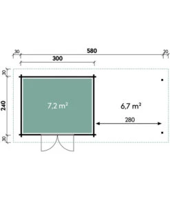 Wolff Finnhaus Gartenhaus Pulti 34-B Typ 4, Inkl. Seitendach C, Ca. B630/H217/T300 Cm -Biohort Verkaufsgeschäft 6618920 WE BG 001 FinnhausGartenhaus