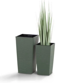 Siena Garden Kunststoff-Topf ECO Nizza, Konisch, Ca. B25/H46,5/T25 Cm -Biohort Verkaufsgeschäft 6655518 WE DE 001 PflanzgefaessEcoNizza25Gruen