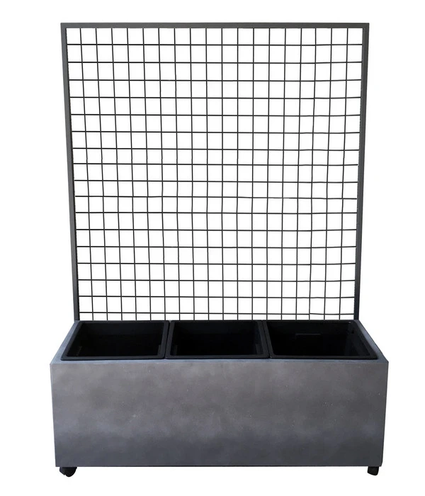 Dehner Leichtbeton-Kasten Mit Spalier Und Rollen, Ca. B100/H142/T37 Cm, Grau 4 Dehner Leichtbeton-Kasten Mit Spalier Und Rollen, Ca. B100/H142/T37 Cm, Grau – Bild 2