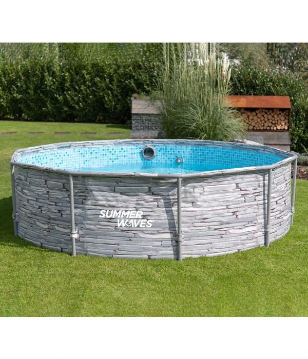 Summer Waves Frame Pool Steinoptik 7 Summer Waves Frame Pool Steinoptik – Bild 5