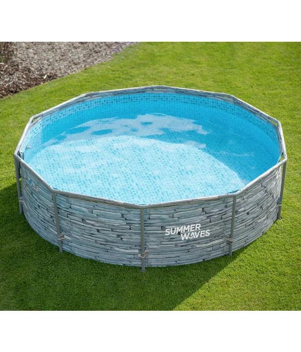 Summer Waves Frame Pool Steinoptik 9 Summer Waves Frame Pool Steinoptik – Bild 7