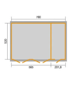 Weka Doppelgarage 441, Inkl. Seitlichem Abstellraum, Ca. B820/H321,5/T579,6 Cm -Biohort Verkaufsgeschäft 6768014 WE FS 002 WekaDoppelgarage