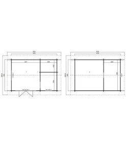 Lasita Maja Blockbohlenhaus Caroline 2.1, Ca. B675/H330,6/T489,9 Cm -Biohort Verkaufsgeschäft 6915664 WE DE 001 LasitaMajaBlockbohlenhausCaroline