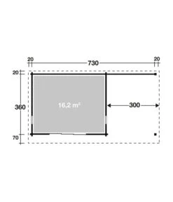 Wolff Finnhaus Gartenhaus Trondheim 70-D, Inkl. Lounge 300 Rechts, Ca. B770/H256/T450 Cm -Biohort Verkaufsgeschäft 6931646 WE DE 001 FinnhausTr70DTuer