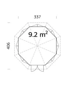 Palmako Pavillon Veronica 6, Ca. B407/H326/T407 Cm -Biohort Verkaufsgeschäft 6977110 WE BG 001 PavillonVeronicaNatur