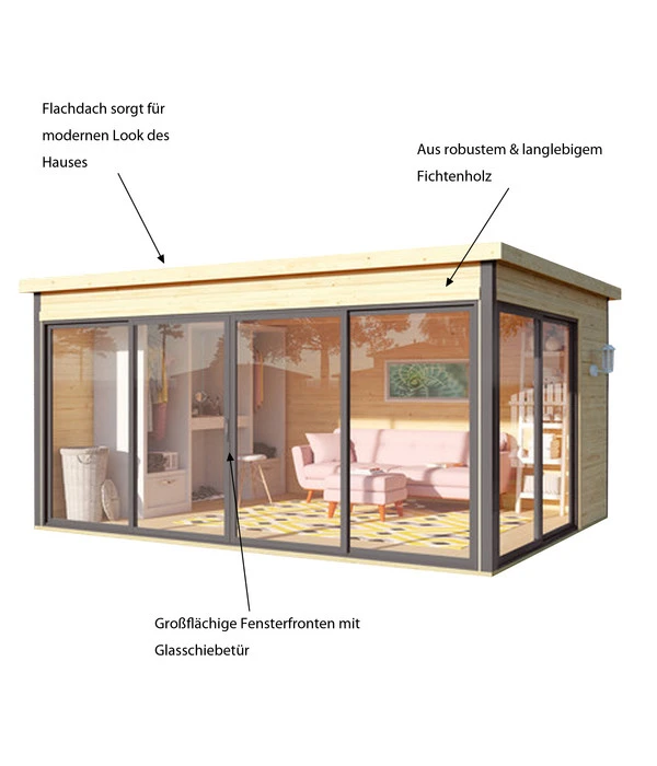 Weka Designhaus 412 Gr. 2, Ca. B437,6/H239,4/T341,5 Cm 4 Weka Designhaus 412 Gr. 2, Ca. B437,6/H239,4/T341,5 Cm – Bild 3